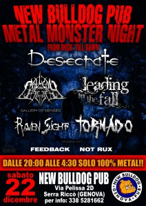 Locandina New Bulldog Pub Metal Monster Night - 22.12.2012